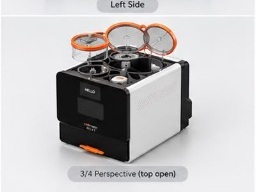 Rotimatic NEXT 3/4 Perspective Top Open Airtight Canisters